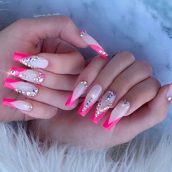 40+ Trending Nail Designs With Diamonds 2024