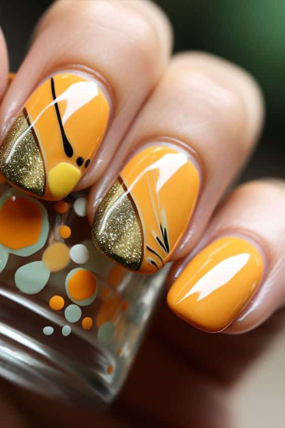 35+ Stylish Summer Yellow Nail Designs 2024