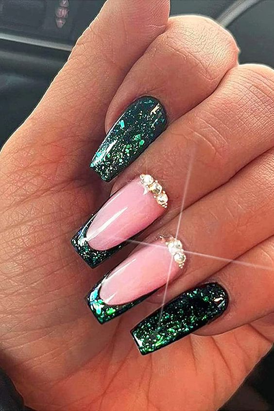 40+ Trending Nail Designs With Diamonds 2024