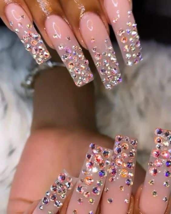 40+ Trending Nail Designs With Diamonds 2024