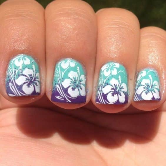 25+ Tropical Flower Nail Designs 2024