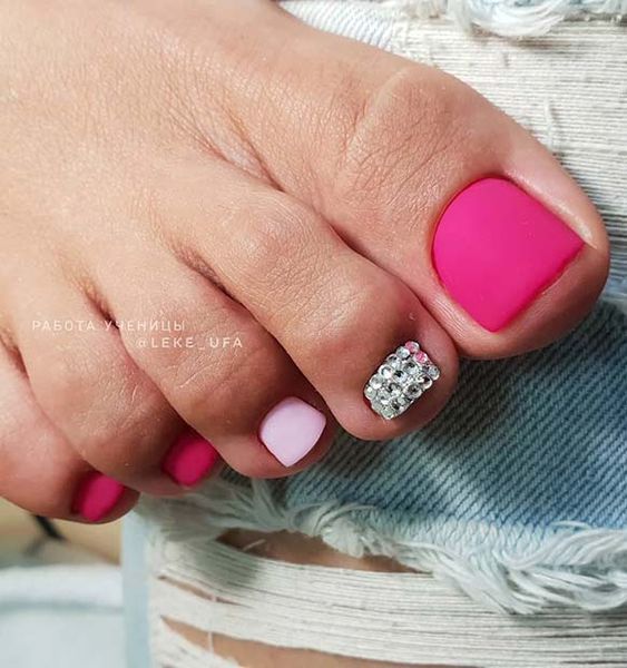 48+ Peaceful Pink Toe Nail Designs 2024