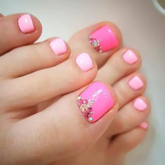 48+ Peaceful Pink Toe Nail Designs 2024