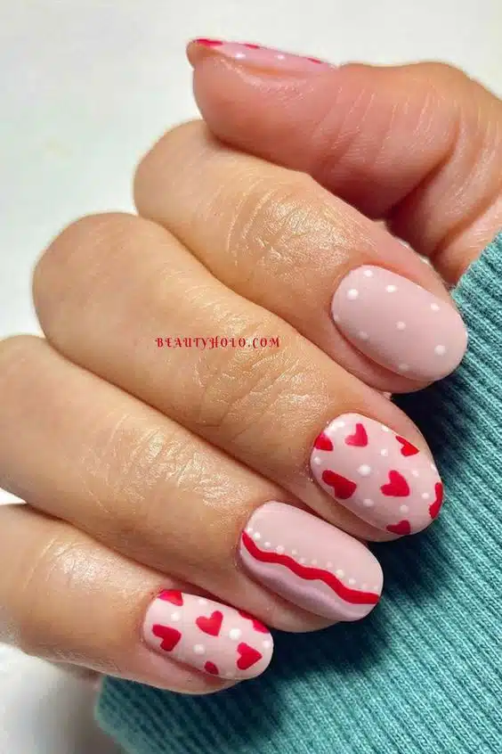 63+ Superb Short Nail Designs Valentine's Day 2024