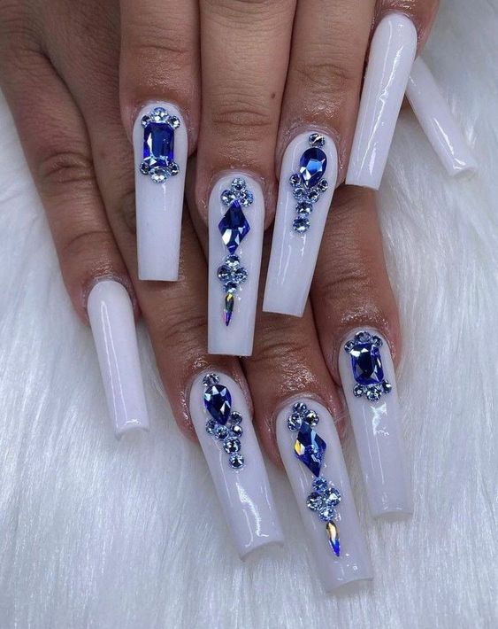 40+ Trending Nail Designs With Diamonds 2024