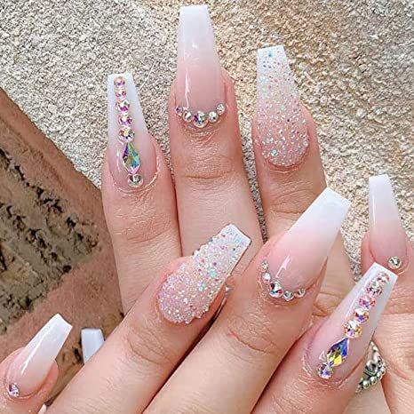 40+ Trending Nail Designs With Diamonds 2024