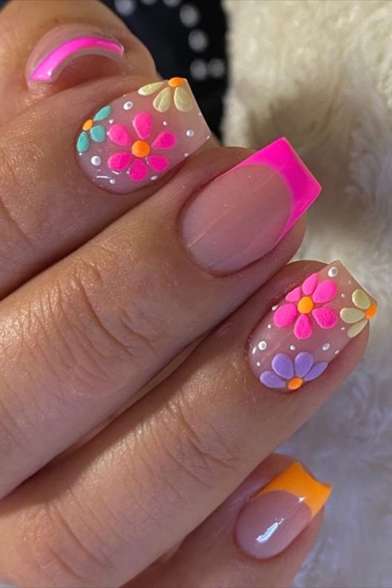 31+ Beautiful Square French Nail Designs 2024