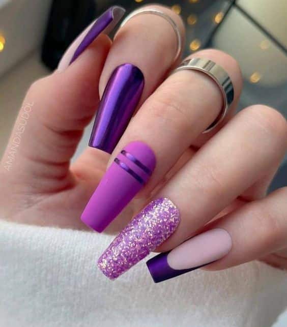 21+ Dark Purple Nail Designs 2024