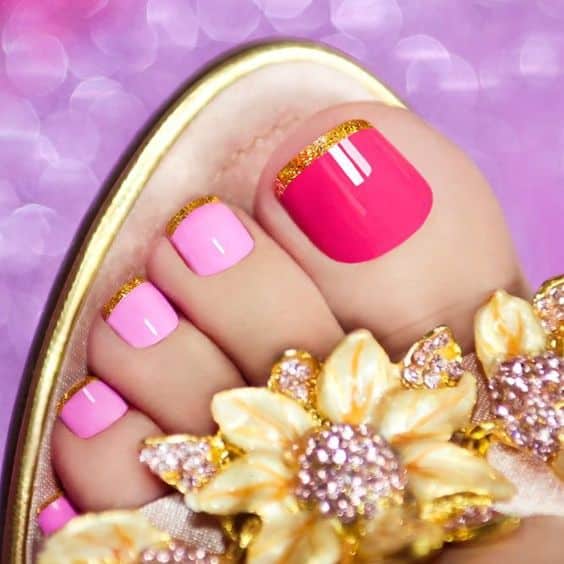 48+ Peaceful Pink Toe Nail Designs 2024