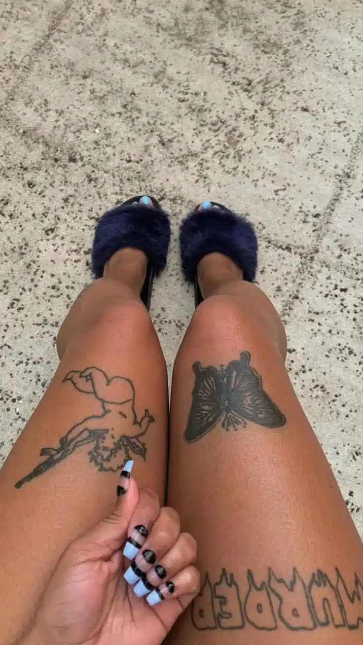 60+ Fabulous Knee Tattoo Words