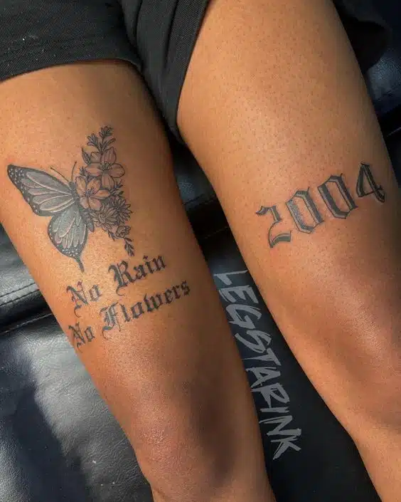 60+ Fabulous Knee Tattoo Words