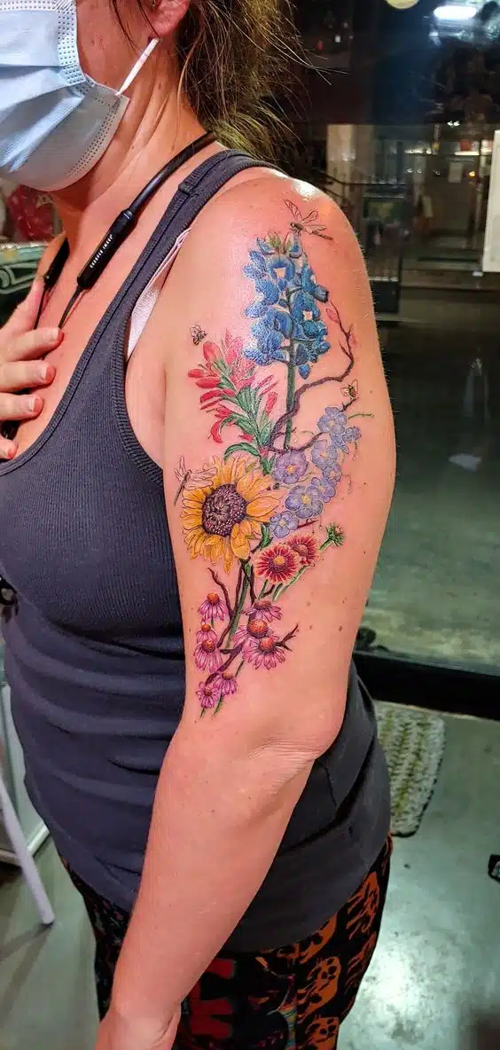 54+ Beautiful Western Floral Tattoo