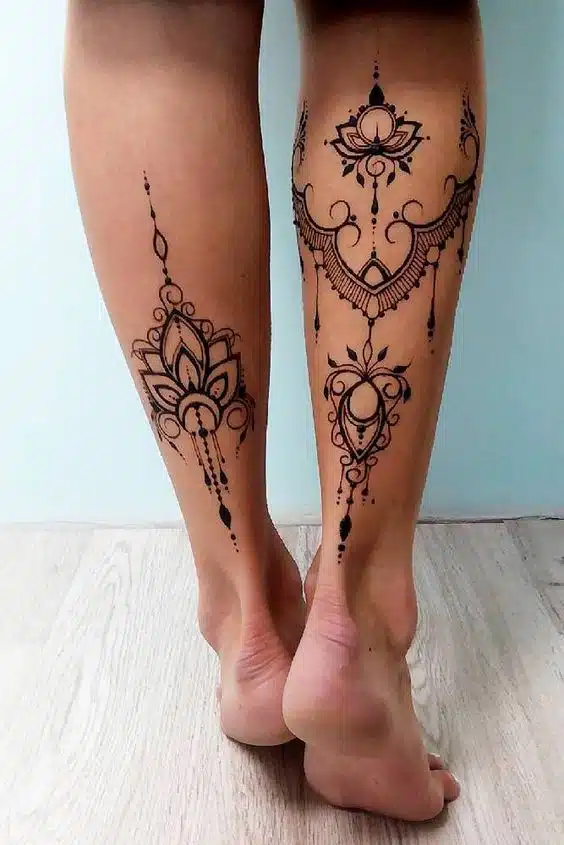 55+ Awesome Back Of Leg Tattoos