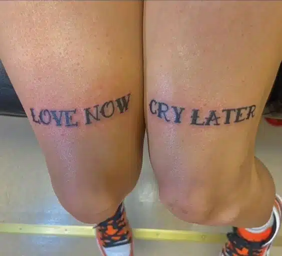 60+ Fabulous Knee Tattoo Words