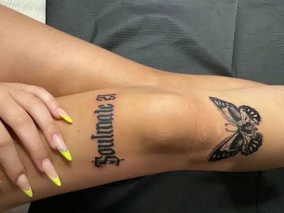 60+ Fabulous Knee Tattoo Words