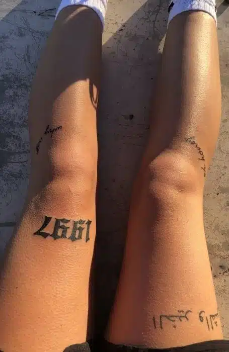 60+ Fabulous Knee Tattoo Words