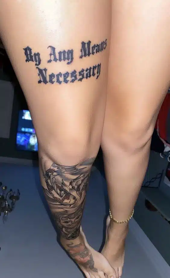 60+ Fabulous Knee Tattoo Words