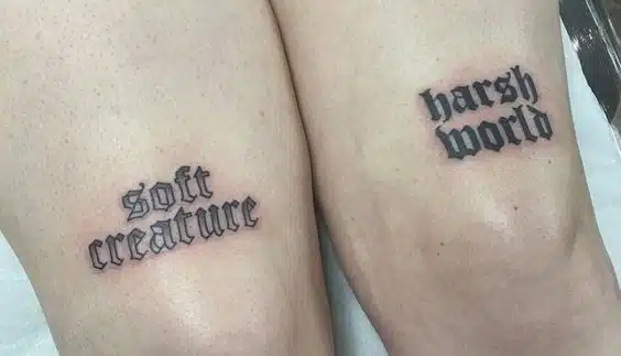 60+ Fabulous Knee Tattoo Words