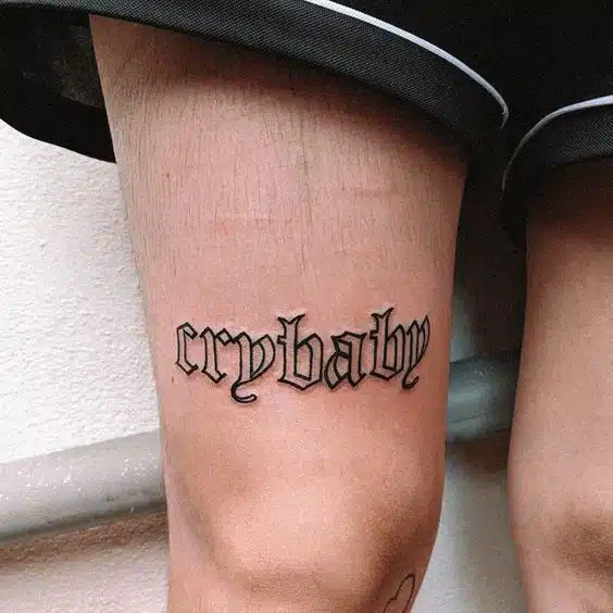 60+ Fabulous Knee Tattoo Words