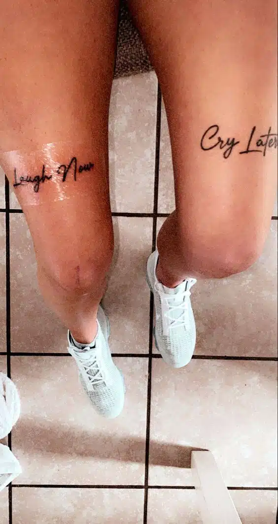 60+ Fabulous Knee Tattoo Words