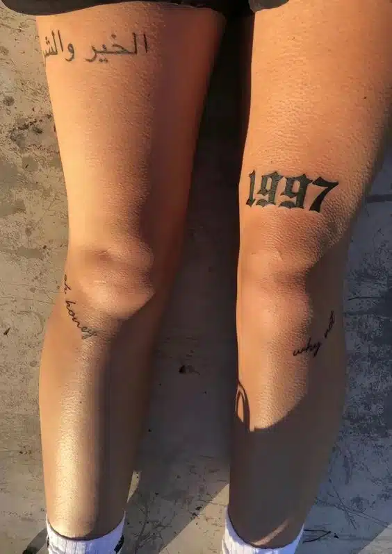60+ Fabulous Knee Tattoo Words