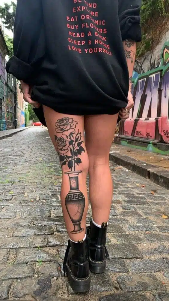 55+ Awesome Back Of Leg Tattoos