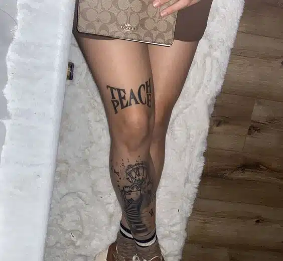 60+ Fabulous Knee Tattoo Words