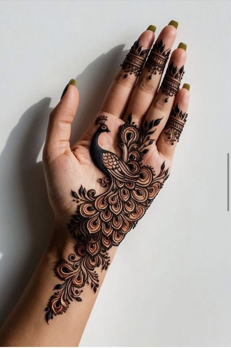 66+ Beautiful Peacock Mehndi Designs (2025)