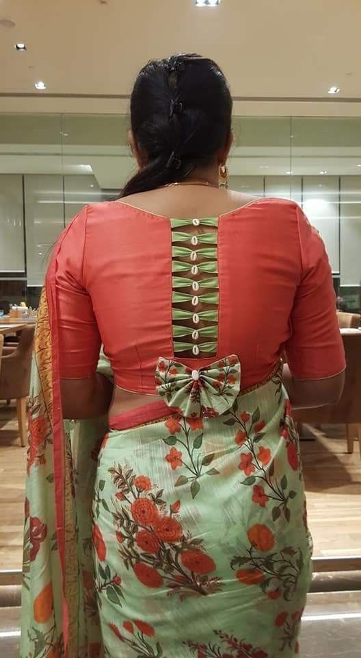 51+ Gorgeous Blouse Back Neck Designs 