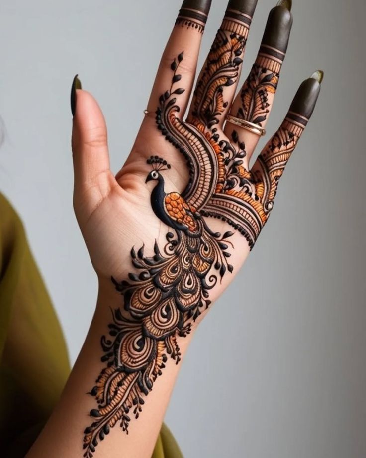 66+ Beautiful Peacock Mehndi Designs (2025)