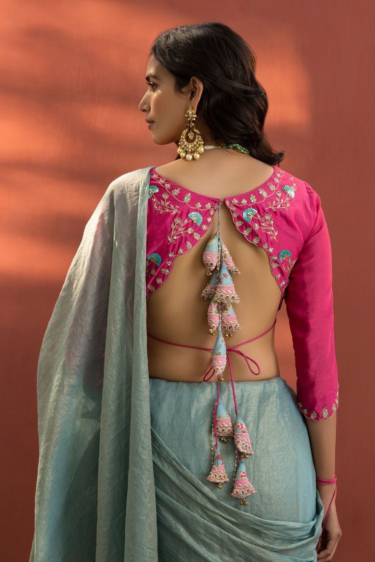 Stunning Dori Blouse Back Designs to Elevate Your Ethnic Look