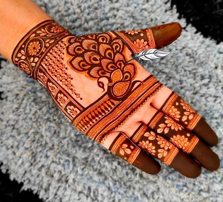 66+ Beautiful Peacock Mehndi Designs (2025)