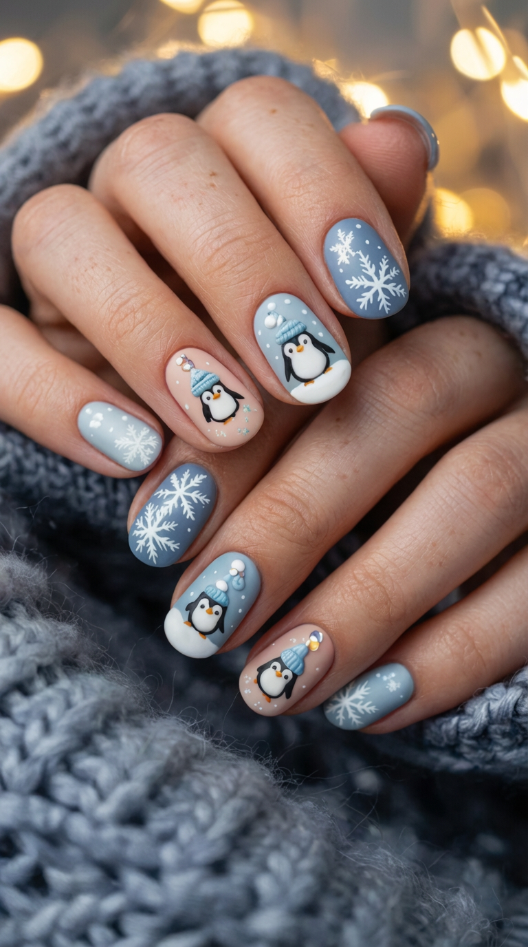 Penguin Wonderland Nails