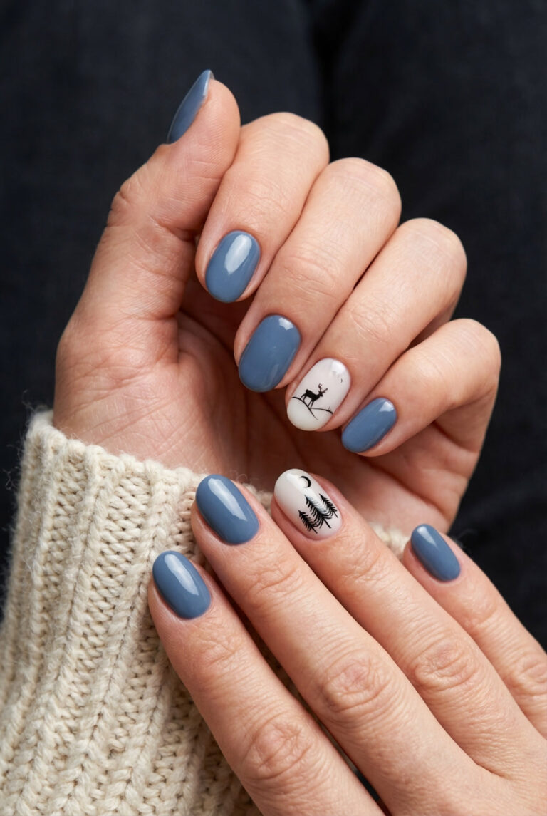 Blue and White Forest Motif